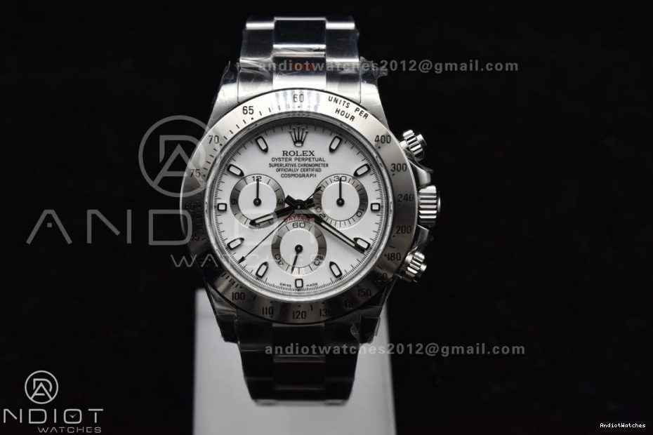 on Bracelet SS V Best QF 771 1:1 Edition WeatherProof 116520 White Dial SA4130 Daytona 0411